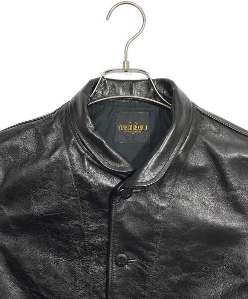 FINECREEK&CO（ファインクリークアンドコー）FINECREEK&CO (ファインクリークアンドコー) レザージャケット ブラック サイズ:36の古着・服飾アイテム