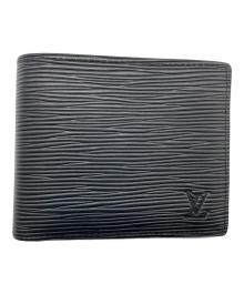 LOUIS VUITTON（ルイ ヴィトン）の古着「2つ折り財布」｜ブラック