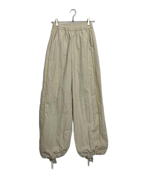 cavezarosso（カベサロッソ）cavezarosso (カベサロッソ) ダブルラインタフタパンツ ベージュ サイズ:38の古着・服飾アイテム
