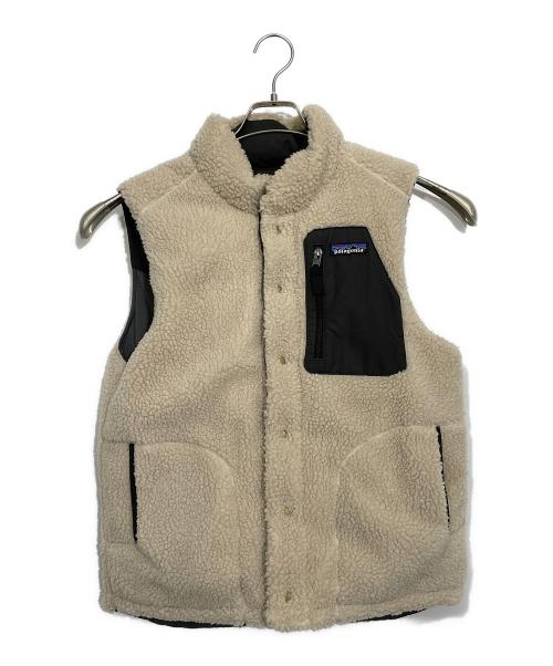 Patagonia（パタゴニア）Patagonia (パタゴニア) リバーシブルダウンベスト グレー×ベージュ サイズ:XSの古着・服飾アイテム