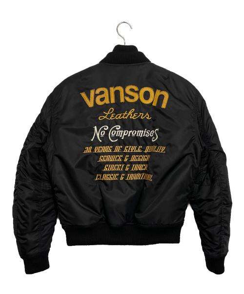 VANSON（バンソン）VANSON (バンソン) フライトジャケット ブラック サイズ:Lの古着・服飾アイテム