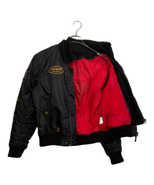 VANSON（バンソン）VANSON (バンソン) フライトジャケット ブラック サイズ:Lの古着・服飾アイテム
