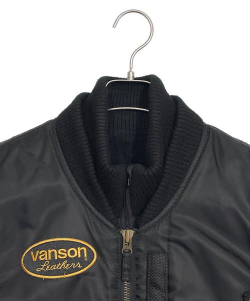 VANSON（バンソン）VANSON (バンソン) フライトジャケット ブラック サイズ:Lの古着・服飾アイテム