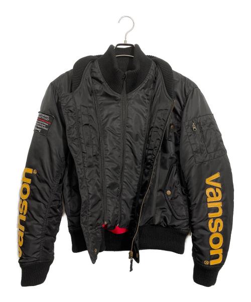 VANSON（バンソン）VANSON (バンソン) フライトジャケット ブラック サイズ:Lの古着・服飾アイテム