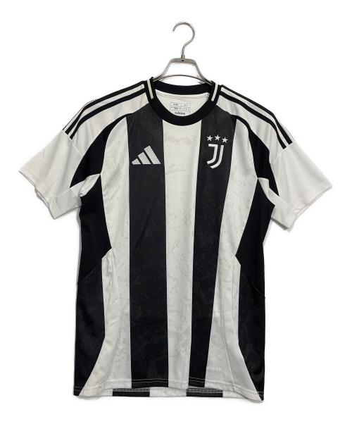 ユベントス（ユベントス）ユベントス (ユベントス) adidas (アディダス) サッカーユニフォーム ブラック×ホワイト サイズ:Lの古着・服飾アイテム