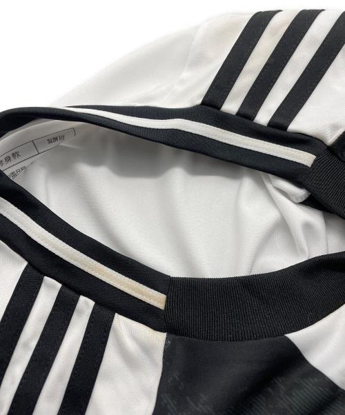 ユベントス（ユベントス）ユベントス (ユベントス) adidas (アディダス) サッカーユニフォーム ブラック×ホワイト サイズ:Lの古着・服飾アイテム