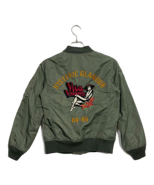 Hysteric Glamour（ヒステリックグラマー）Hysteric Glamour (ヒステリックグラマー) MA-1ジャケット カーキ サイズ:Sの古着・服飾アイテム