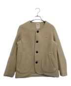 DANTONダントン）の古着「ウールモッサノーカラージャケット」｜ベージュ