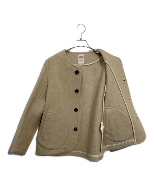 DANTON（ダントン）DANTON (ダントン) ウールモッサノーカラージャケット ベージュ サイズ:38の古着・服飾アイテム