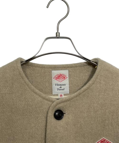 DANTON（ダントン）DANTON (ダントン) ウールモッサノーカラージャケット ベージュ サイズ:38の古着・服飾アイテム