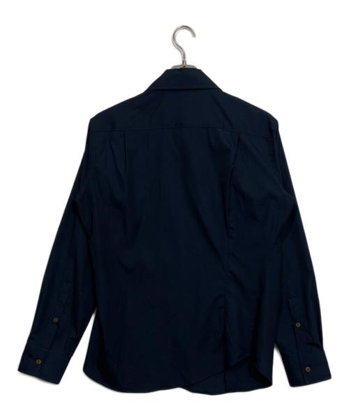Vivienne Westwood（ヴィヴィアンウエストウッド）Vivienne Westwood (ヴィヴィアンウエストウッド) 変形アシンメトリーシャツ ネイビー サイズ:50の古着・服飾アイテム