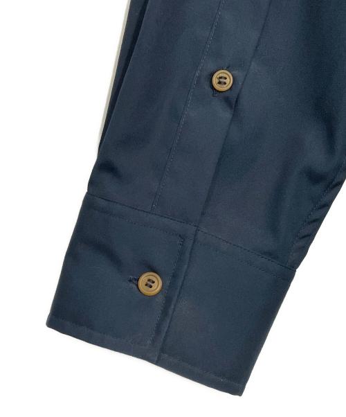 Vivienne Westwood（ヴィヴィアンウエストウッド）Vivienne Westwood (ヴィヴィアンウエストウッド) 変形アシンメトリーシャツ ネイビー サイズ:50の古着・服飾アイテム