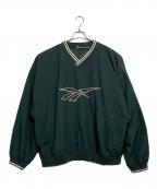 REEBOKリーボック）の古着「Vネックナイロンプルオーバー」｜グリーン