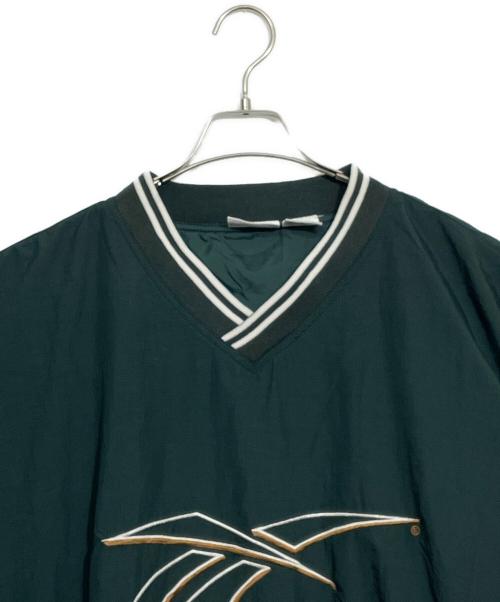 REEBOK（リーボック）REEBOK (リーボック) Vネックナイロンプルオーバー グリーン サイズ:XLの古着・服飾アイテム