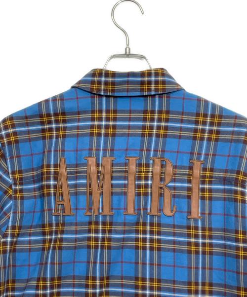 AMIRI（アミリ）AMIRI (アミリ) フランネルシャツ ブルー×ブラウン サイズ:Mの古着・服飾アイテム