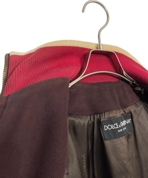 DOLCE & GABBANA（ドルチェ＆ガッバーナ）DOLCE & GABBANA (ドルチェ＆ガッバーナ) レザーライダースジャケット ブラウン サイズ:44の古着・服飾アイテム