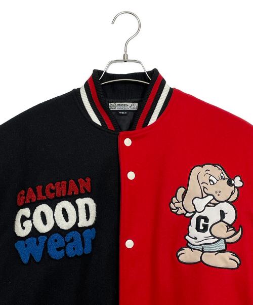 GALFY（ガルフィー）GALFY (ガルフィー) スタジャン ブラックレッド×ホワイト サイズ:Lの古着・服飾アイテム