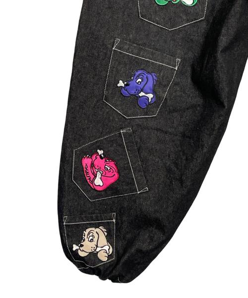 GALFY（ガルフィー）GALFY (ガルフィー) MeetsAnswer (ミートアンサー) デニム地カーゴパンツ ブラック サイズ:Lの古着・服飾アイテム