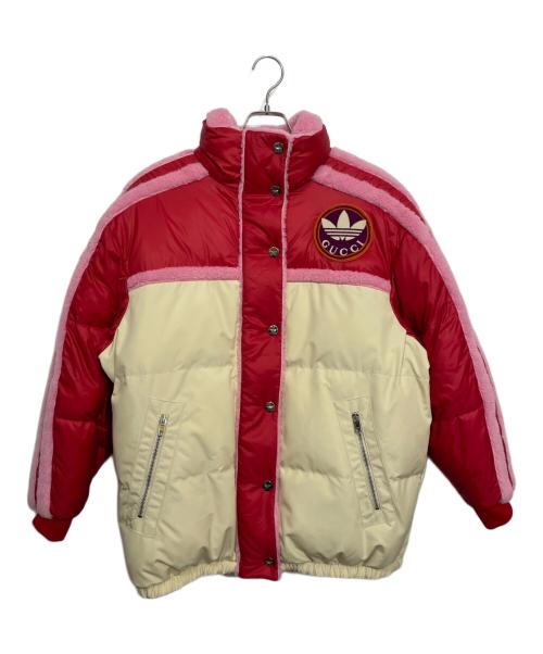 GUCCI（グッチ）GUCCI (グッチ) adidas (アディダス) リバーシブルジャケット レッドxピンクxベージュ サイズ:40の古着・服飾アイテム