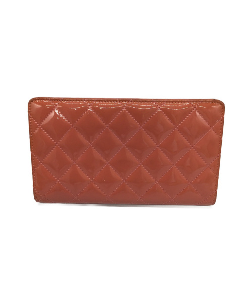 CHANEL（シャネル）CHANEL (シャネル) 長財布 ピンク マトラッセ A48691 パテントレザー 13951508の古着・服飾アイテム