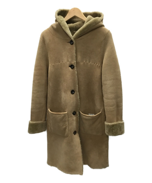 FREAKS STORE（フリークスストア）FREAKS STORE (フリークスストア) フーデットムートンコート ブラウン サイズ:Sの古着・服飾アイテム