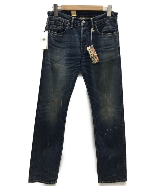 RRL RALPH LAUREN（ダブルアールエル ラルフローレン）RRL RALPH LAUREN (ダブルアールエル ラルフローレン) ロー　ストレート　セルビッジ　ジーンズ インディゴ サイズ:28/30 MNRRDNM10910050の古着・服飾アイテム