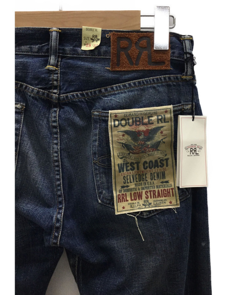 RRL RALPH LAUREN（ダブルアールエル ラルフローレン）RRL RALPH LAUREN (ダブルアールエル ラルフローレン) ロー　ストレート　セルビッジ　ジーンズ インディゴ サイズ:28/30 MNRRDNM10910050の古着・服飾アイテム