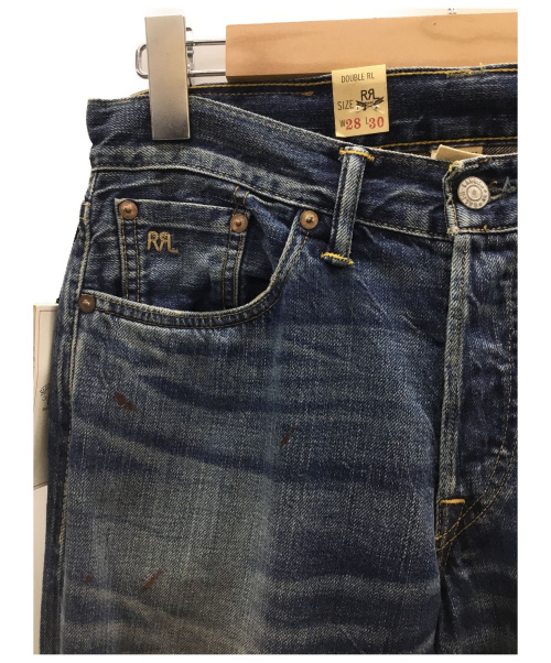 RRL RALPH LAUREN（ダブルアールエル ラルフローレン）RRL RALPH LAUREN (ダブルアールエル ラルフローレン) ロー　ストレート　セルビッジ　ジーンズ インディゴ サイズ:28/30 MNRRDNM10910050の古着・服飾アイテム