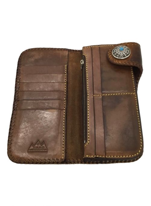 saad（サード）saad (サード) 長財布 ブラウンの古着・服飾アイテム