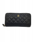 CHANEL（シャネル）の古着「ラウンドファスナー長財布」｜ネイビー