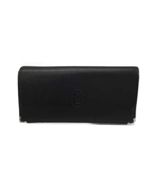 Cartier（カルティエ）Cartier (カルティエ) 長財布 ブラック カボション L3000585 レザーの古着・服飾アイテム