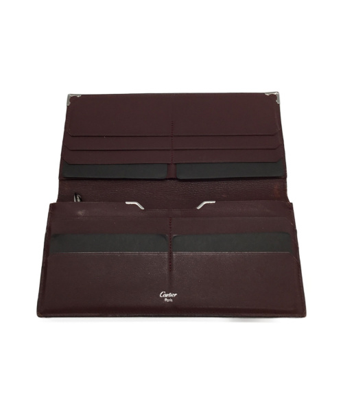 Cartier（カルティエ）Cartier (カルティエ) 長財布 ブラック カボション L3000585 レザーの古着・服飾アイテム