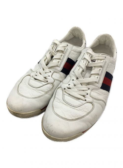 GUCCI（グッチ）GUCCI (グッチ) スニーカー ホワイト サイズ:27.5の古着・服飾アイテム