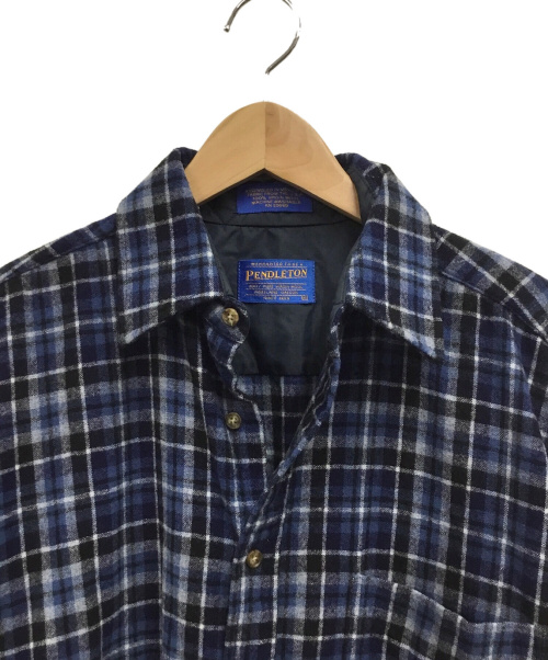 PENDLETON（ペンドルトン）PENDLETON (ペンドルトン) ウールシャツ ブルー サイズ:Mの古着・服飾アイテム