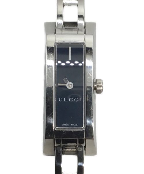 GUCCI（グッチ）GUCCI (グッチ) 腕時計　YA110518　 ブラックの古着・服飾アイテム