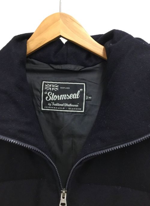 STORMSEAL（ストームシール）STORMSEAL (ストームシール) ダウンジャケット ネイビー サイズ:40の古着・服飾アイテム