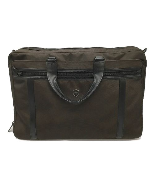 VICTORINOX（ビクトリノックス）VICTORINOX (ビクトリノックス) 2ウェイキャリー・ラップトップバッグ ブラウンの古着・服飾アイテム