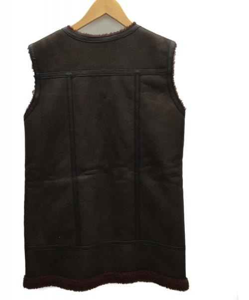 JOHNBULL（ジョンブル）JOHNBULL (ジョンブル) リバーシブルムートンベスト ブラウン サイズ:FREEの古着・服飾アイテム