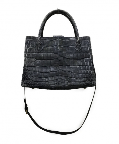 Pelley Lusso（ペレリールッソ）Pelley Lusso (ペレリールッソ) 2WAYショルダーバッグ ネイビーの古着・服飾アイテム