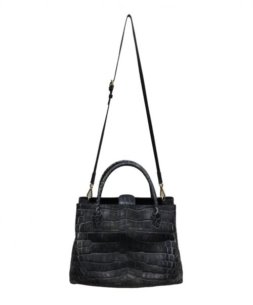 Pelley Lusso（ペレリールッソ）Pelley Lusso (ペレリールッソ) 2WAYショルダーバッグ ネイビーの古着・服飾アイテム