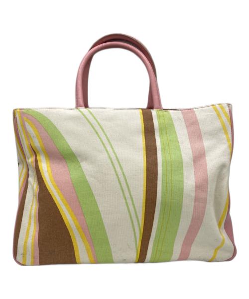 FURLA（フルラ）FURLA (フルラ) 2WAYトートバッグ ピンク×アイボリーの古着・服飾アイテム