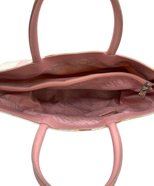 FURLA（フルラ）FURLA (フルラ) 2WAYトートバッグ ピンク×アイボリーの古着・服飾アイテム