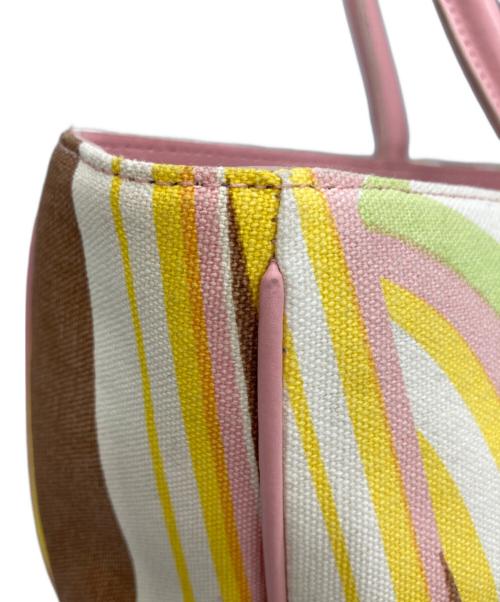 FURLA（フルラ）FURLA (フルラ) 2WAYトートバッグ ピンク×アイボリーの古着・服飾アイテム