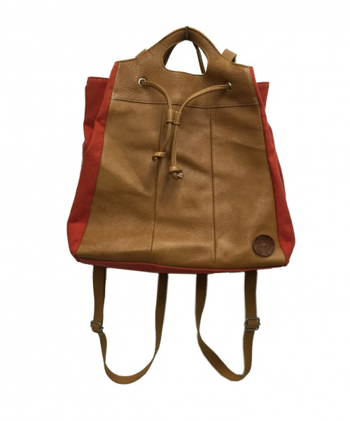 APPLAUSE（アプローズ）APPLAUSE (アプローズ) 3WAYバッグ ブラウン×レッドの古着・服飾アイテム