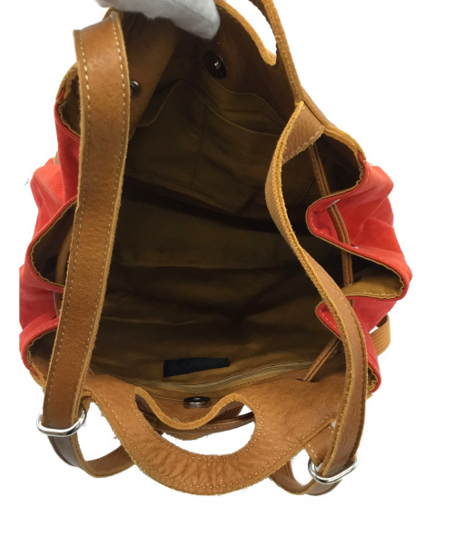 APPLAUSE（アプローズ）APPLAUSE (アプローズ) 3WAYバッグ ブラウン×レッドの古着・服飾アイテム