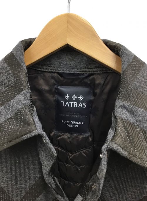 TATRAS（タトラス）TATRAS (タトラス) ダウンシャツジャケット グレー×カーキ サイズ:03の古着・服飾アイテム