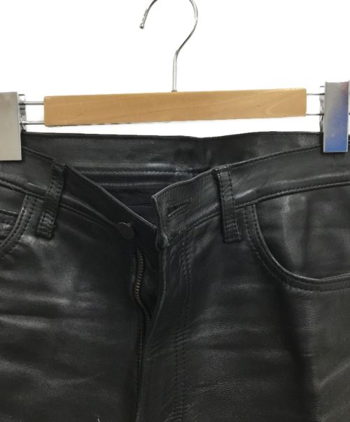 aero（エアロ）aero (エアロ) レザーパンツ ブラック サイズ:W33の古着・服飾アイテム