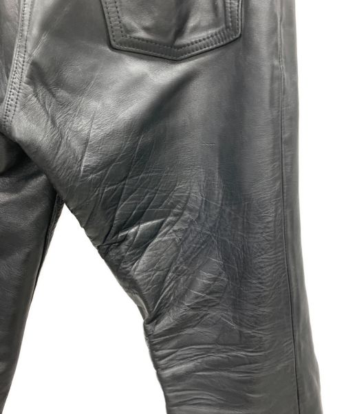aero（エアロ）aero (エアロ) レザーパンツ ブラック サイズ:W33の古着・服飾アイテム