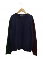 POLO RALPH LAUREN×BEAMSポロ・ラルフローレン×ビームス）の古着「クレイジーパターンスウェット」｜ネイビー×グリーン