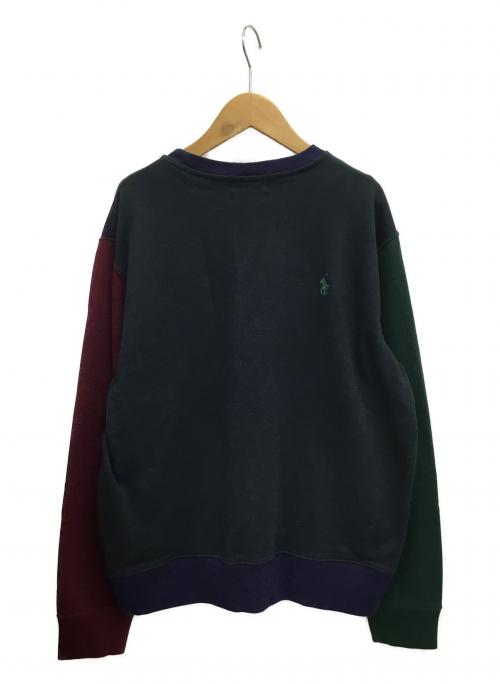 POLO RALPH LAUREN（ポロ・ラルフローレン）POLO RALPH LAUREN (ポロ・ラルフローレン) クレイジーパターンスウェット ネイビー×グリーン サイズ:Mの古着・服飾アイテム